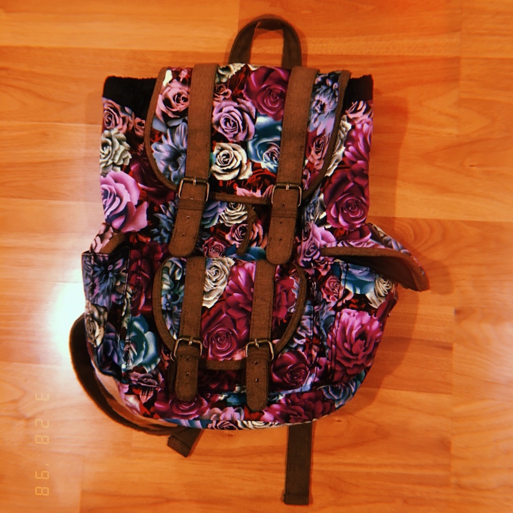 floral backpack